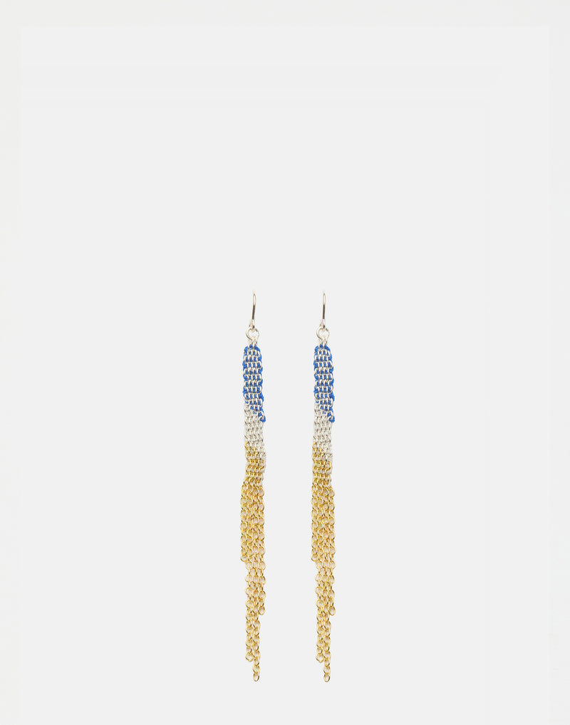 Silver & Gold Fringe Earrings