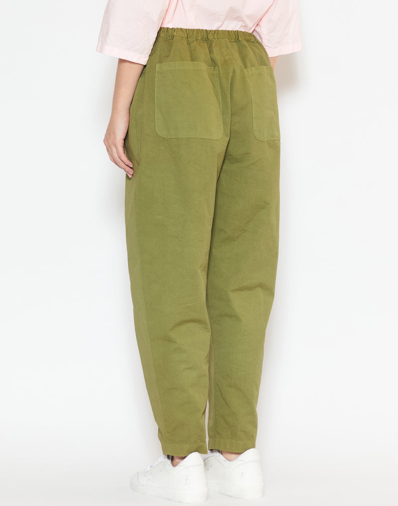 Army Green Cotton Mati Jeans