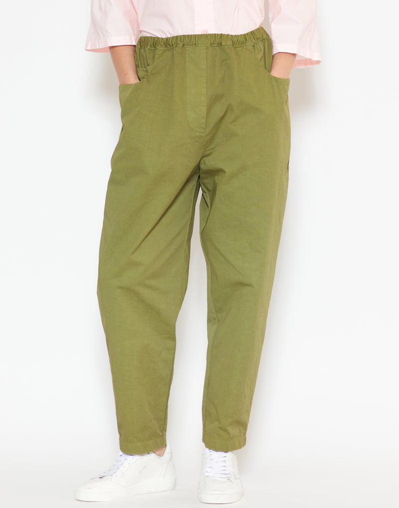 Army Green Cotton Mati Jeans