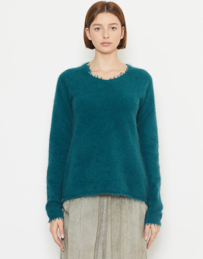 Tulip Racoon Hair Knitted Pullover