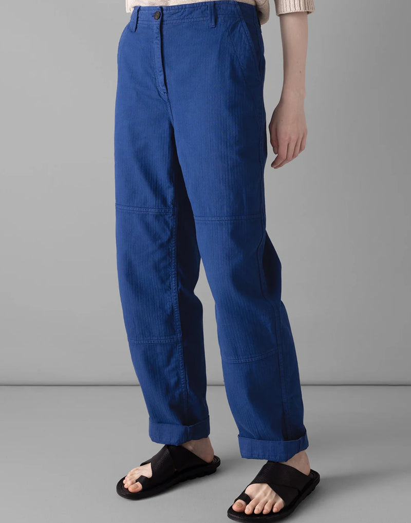 Indigo Blue Cotton Workwear Trousers