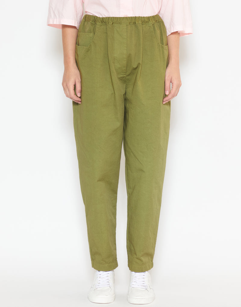 Army Green Cotton Mati Jeans