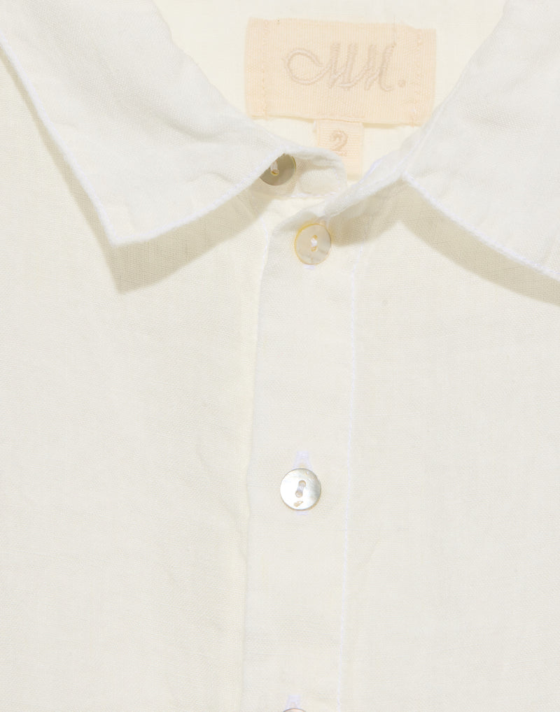 White Linen Cliff Shirt