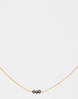 Black Diamonds & Gold Necklace