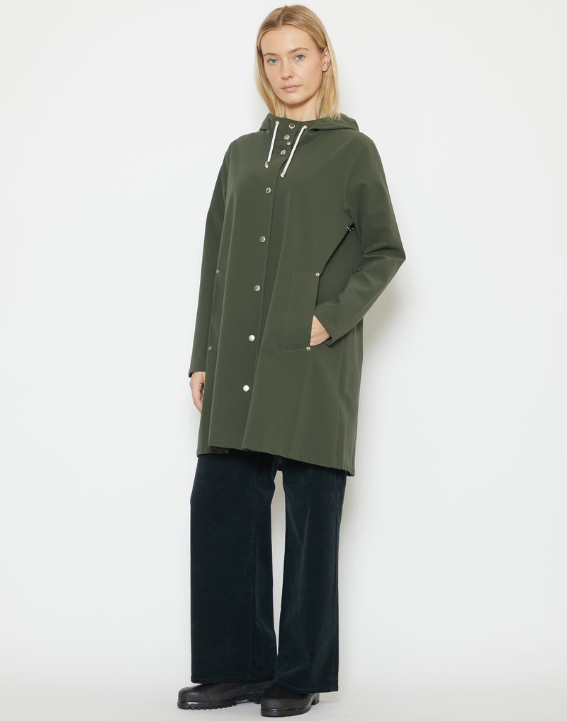 Matte Green Moseback Lightweight Raincoat