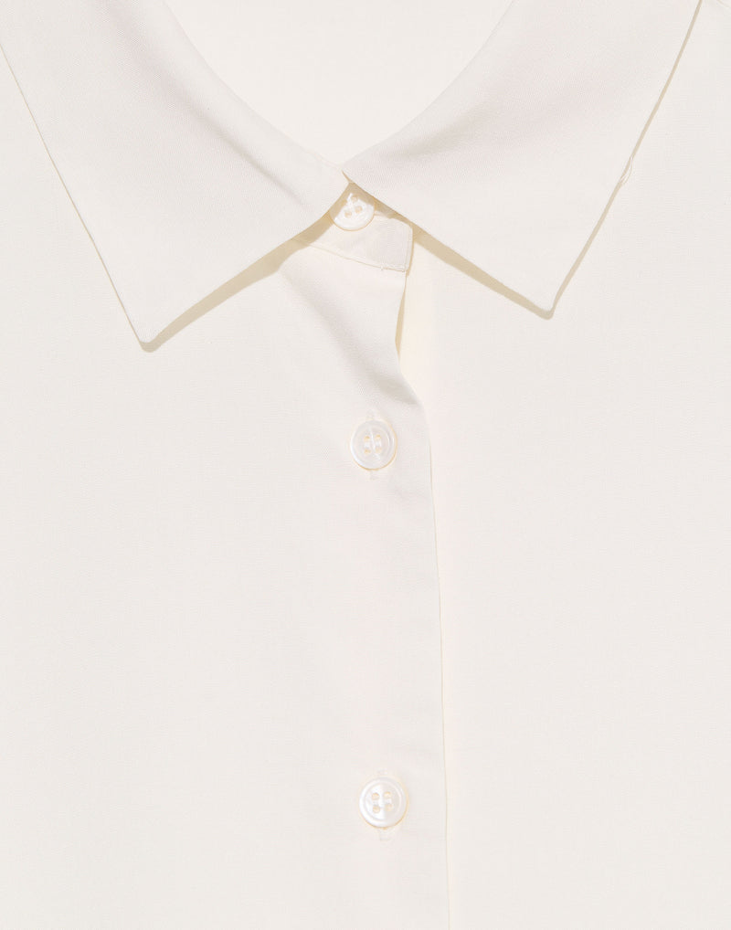 Off White Silk Waga Soleil Shirt