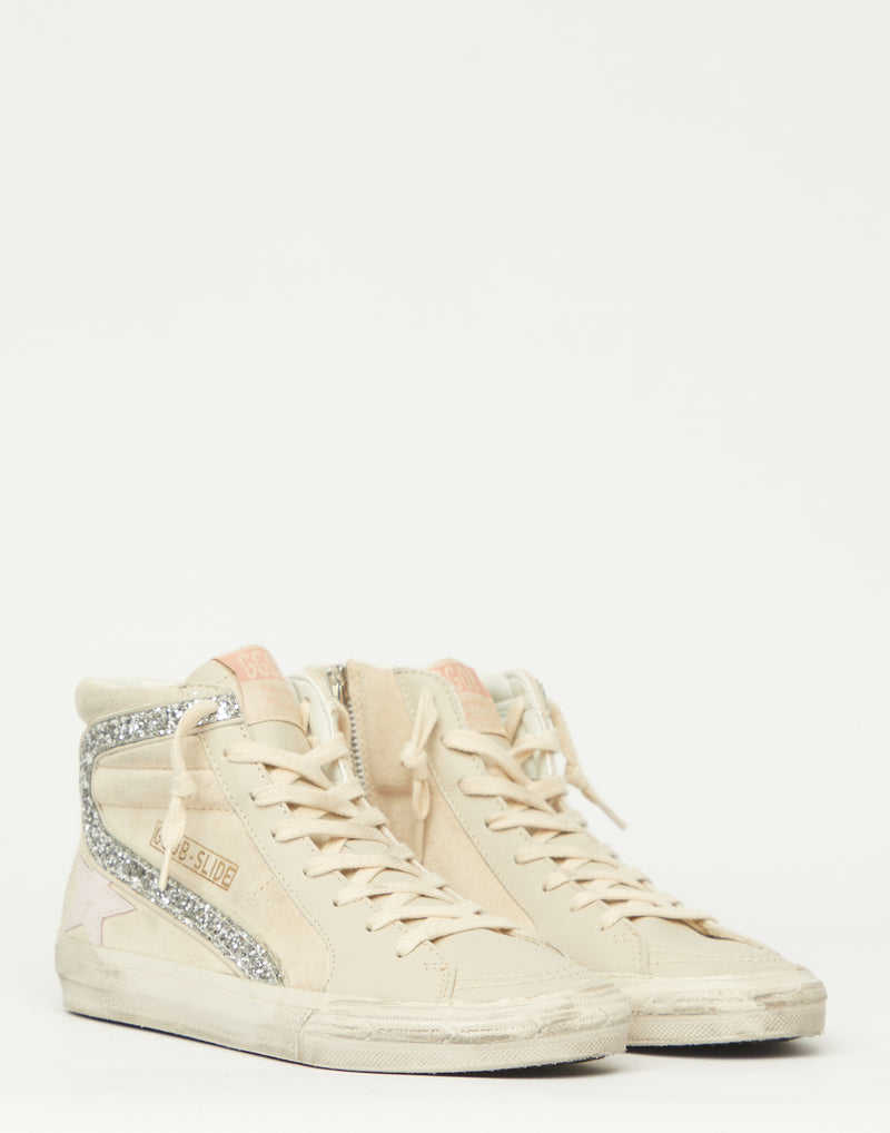 Seed Pearl Suede & Glitter Slide Sneakers