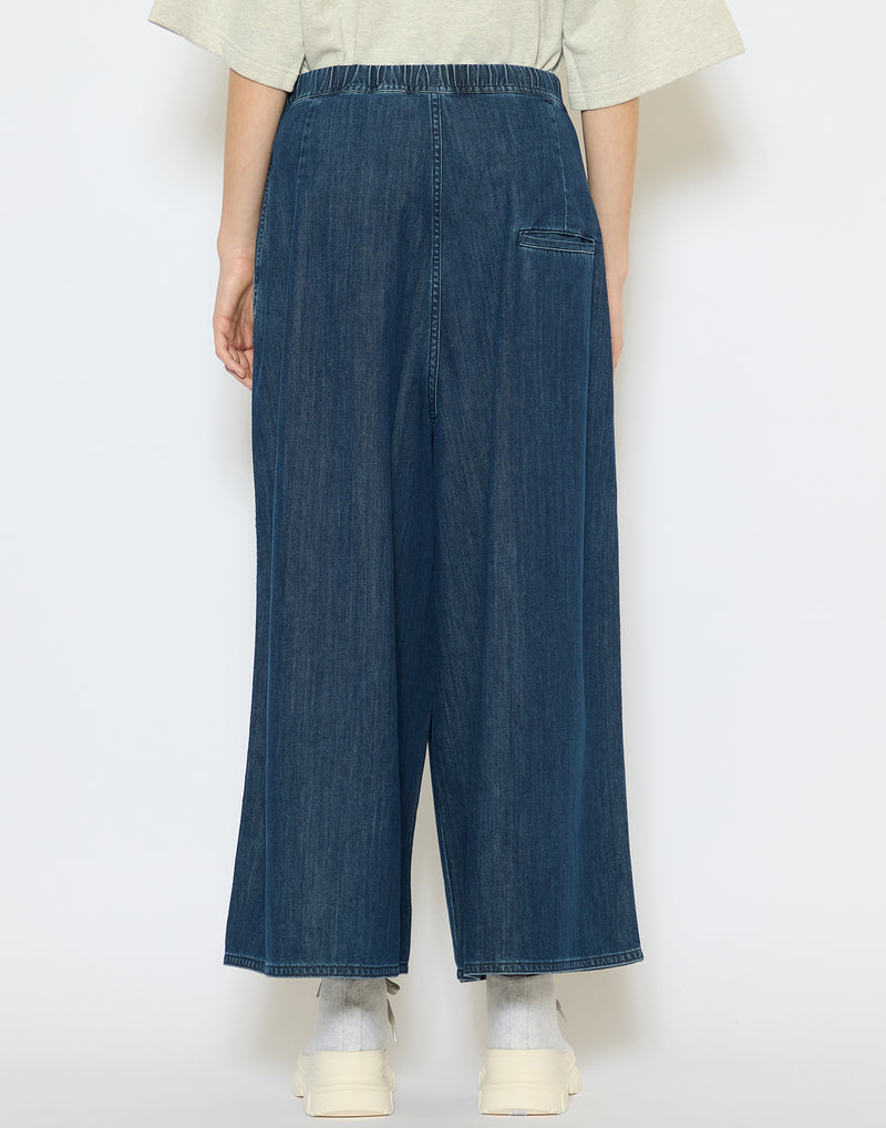 Dely Blue Denim Wide Leg Palau Pants