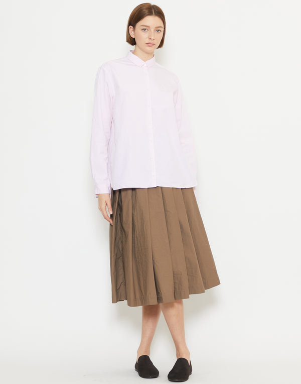 Baby Pink Cotton Loose Tyrol Shirt