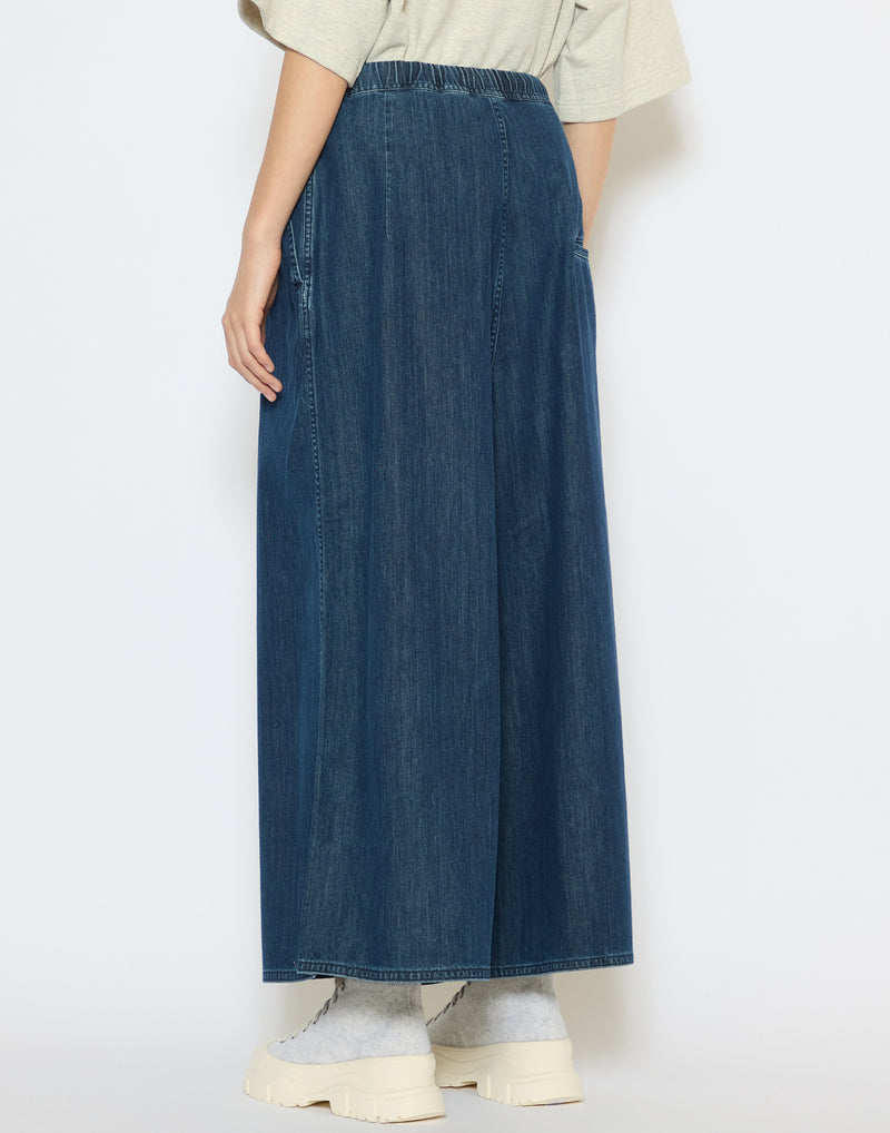 Dely Blue Denim Wide Leg Palau Pants