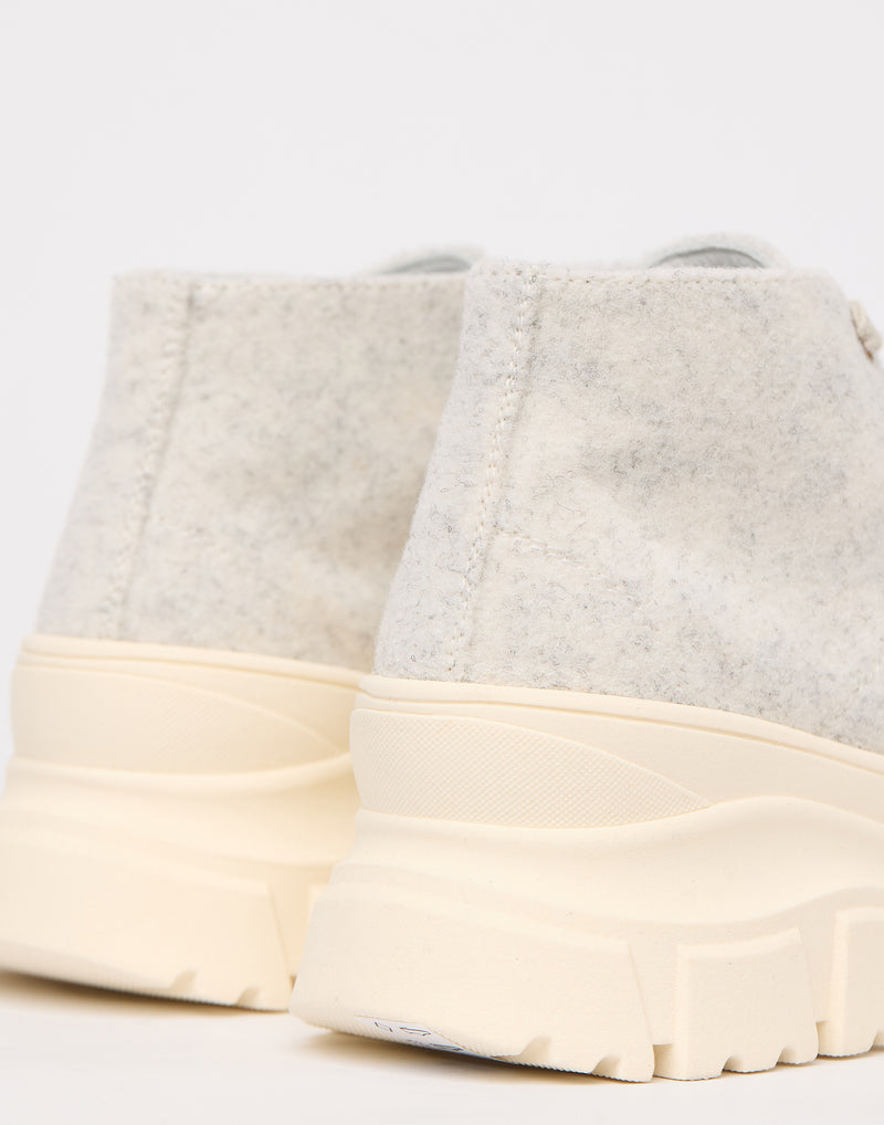 Snow Wool Felt Leather Fairway Sneakers