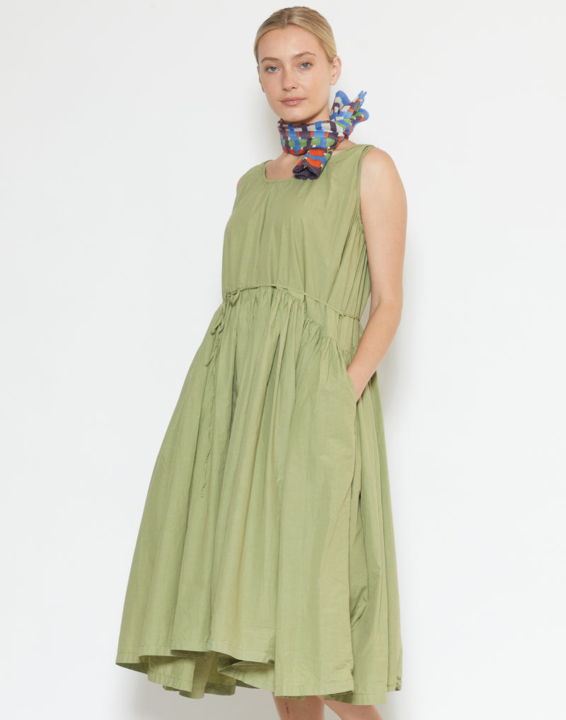 Army Green Cotton Andi Dress