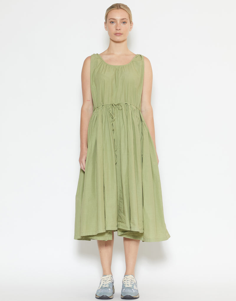 Army Green Cotton Andi Dress