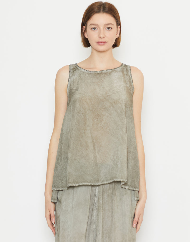 Hay Cloud Cupro Sleeveless Top