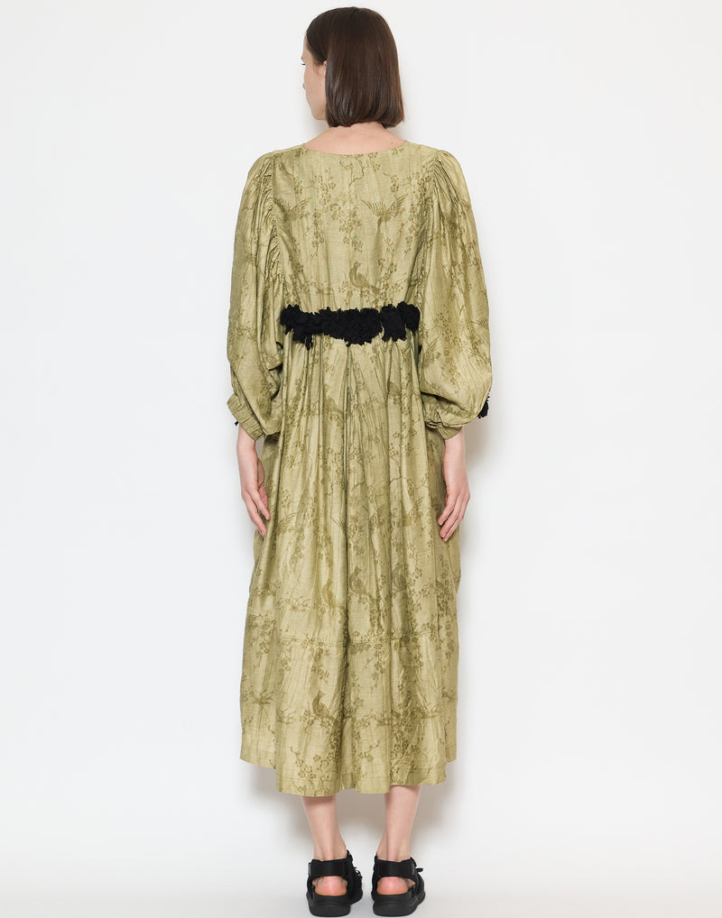 Moss Jacquard Cotton Blend Dress