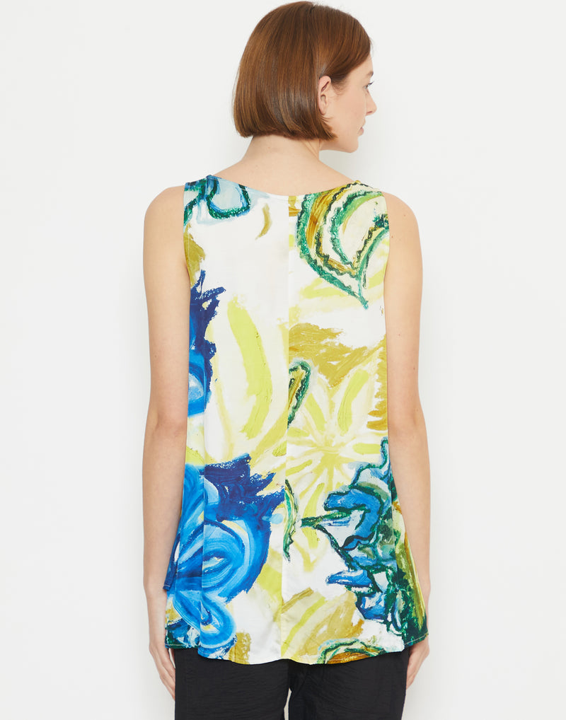 Lilly All Over Print Cupro Sleeveless Top