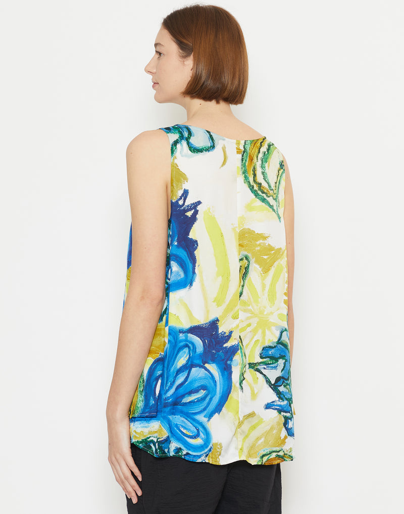 Lilly All Over Print Cupro Sleeveless Top