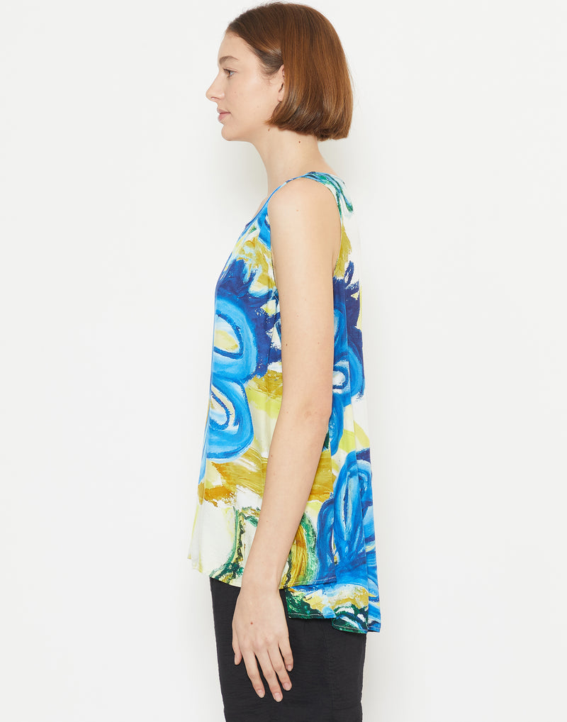 Lilly All Over Print Cupro Sleeveless Top