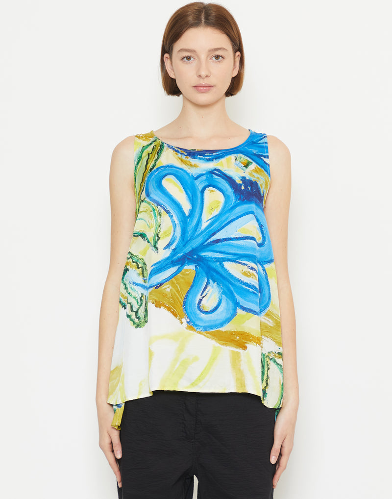 Lilly All Over Print Cupro Sleeveless Top