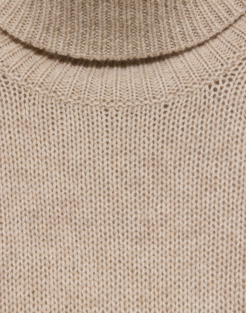 Oatmeal Melange Wool & Cashmere Sweater Vest