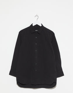 Black Cotton Big Raccourcie Shirt