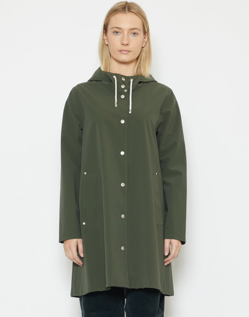 Matte Green Moseback Lightweight Raincoat