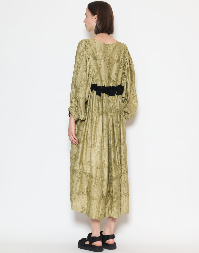 Moss Jacquard Cotton Blend Dress