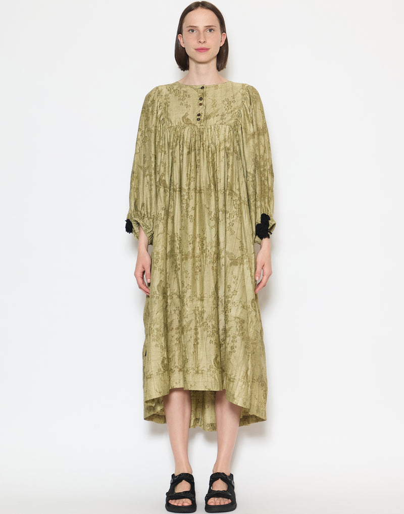 Moss Jacquard Cotton Blend Dress