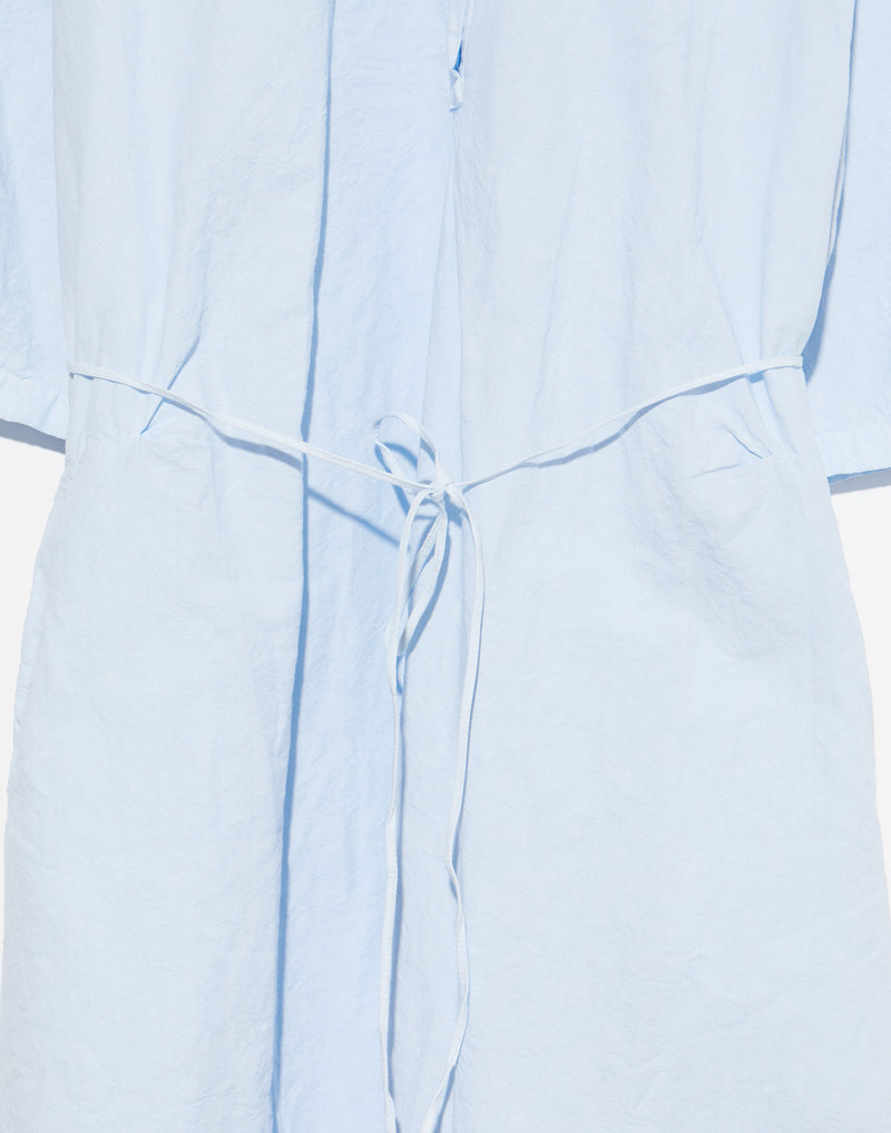 Ice Blue Cotton & Linen Coli Dress