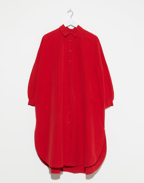 Lippy Red Cotton Yuki Longue Shirt