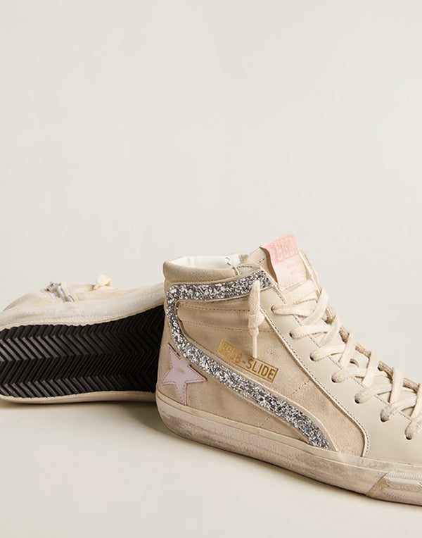 Seed Pearl Suede & Glitter Slide Sneakers