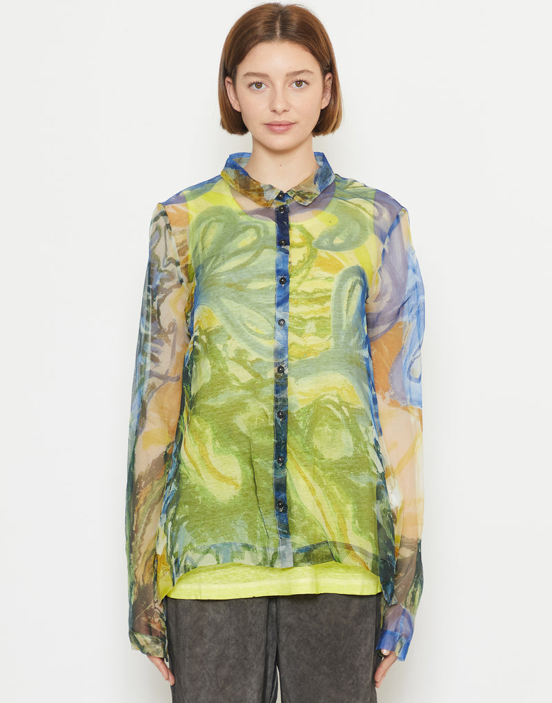 Lilly All Over Printed Silk Blouse