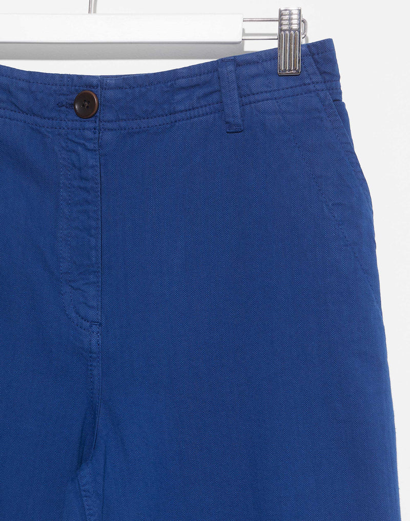 Indigo Blue Cotton Workwear Trousers