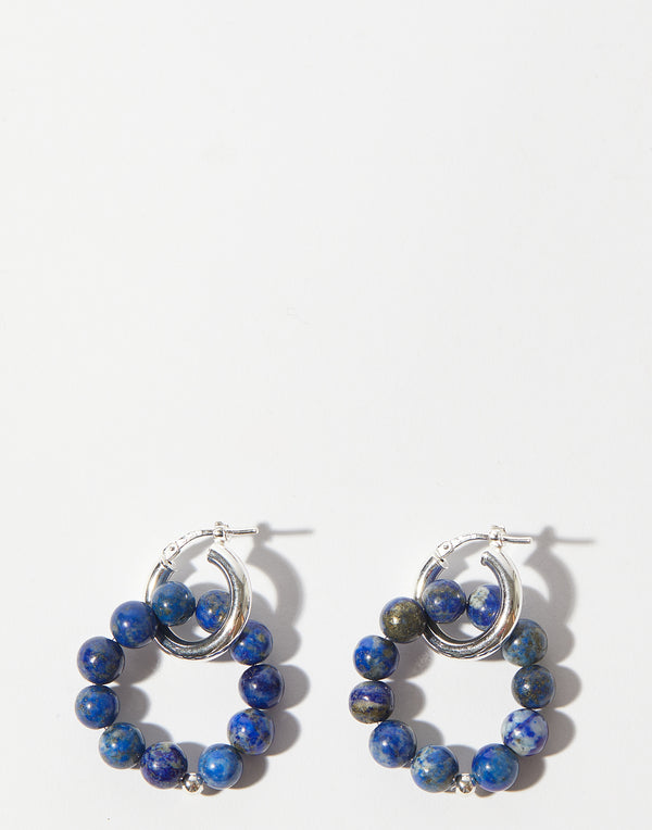 Lapis Lazuli & Silver Sloan Earrings