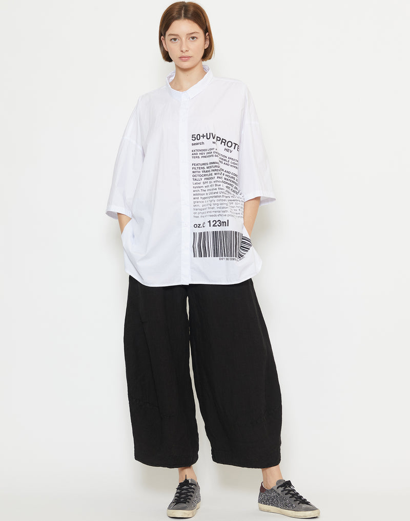 Black Linen Wide Leg Pants