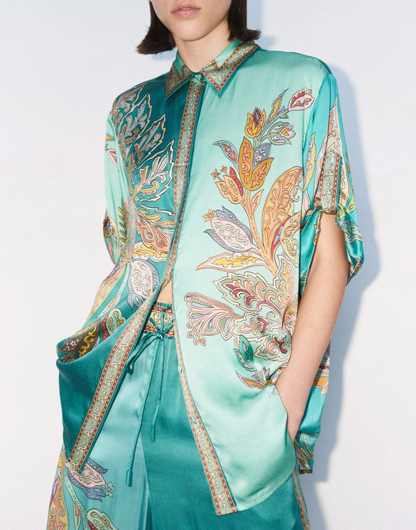 Printed Silk Franca Shirt