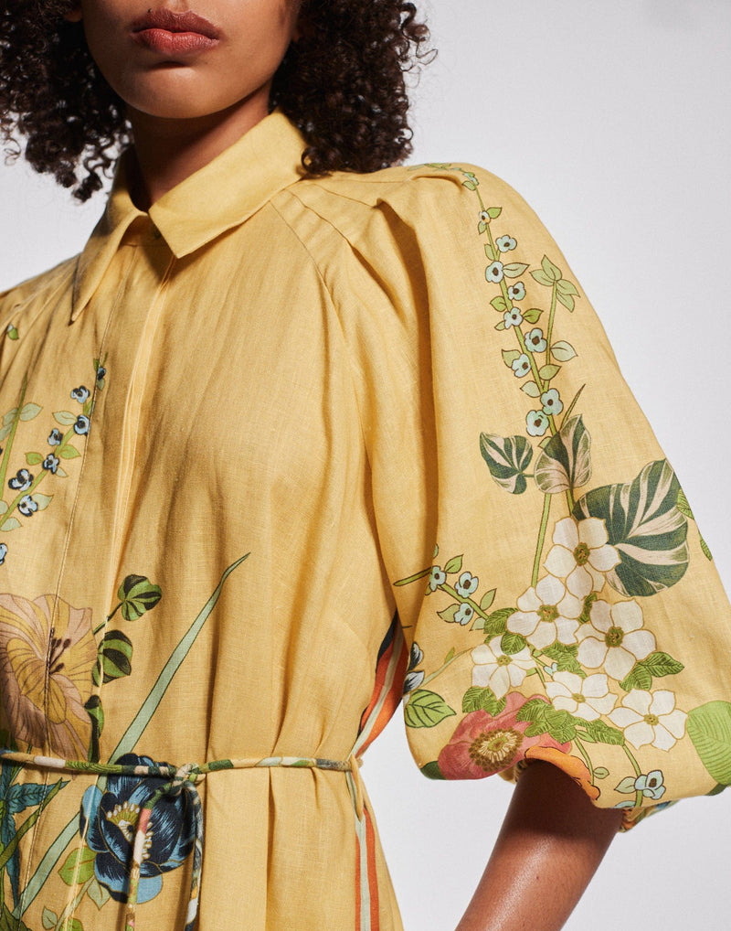 Printed Linen Cresida Shirtdress