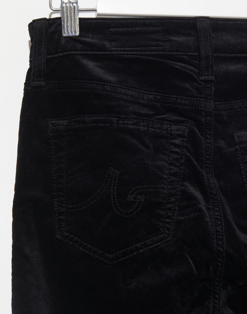 Super Black Velvet High-Rise Mari Jeans