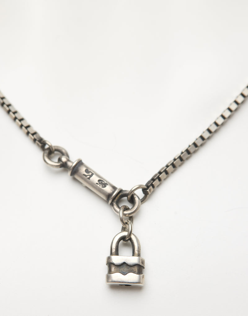 Silver Lock Symbol Necklace