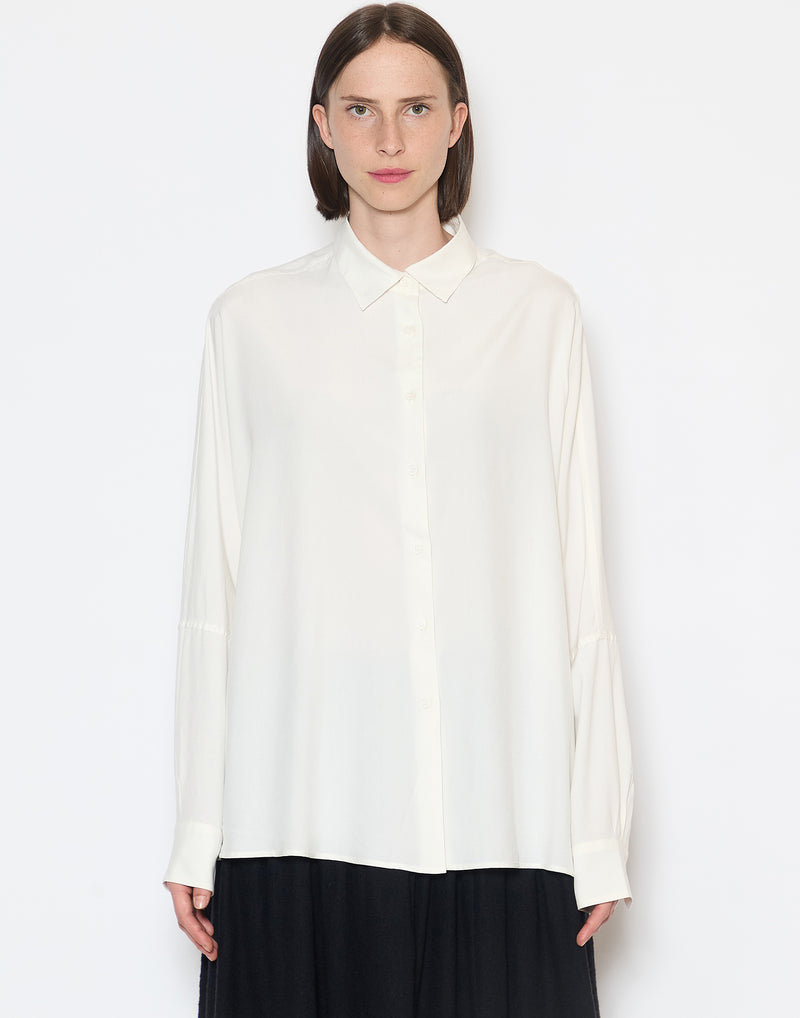 Off White Silk Waga Soleil Shirt