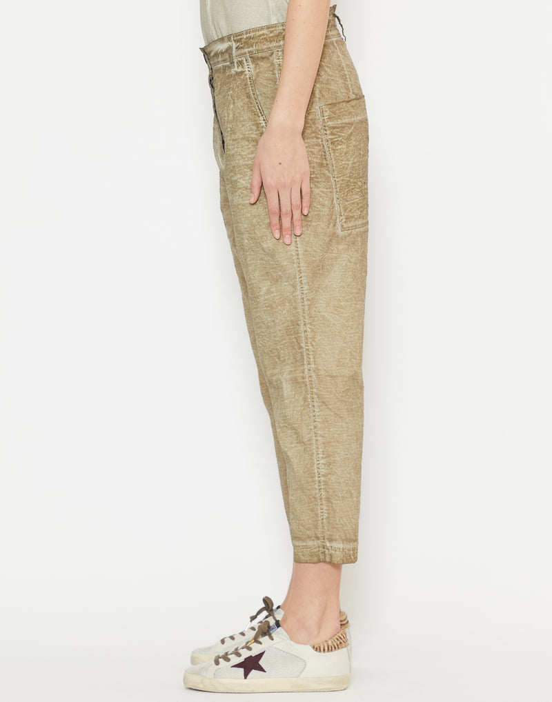 Straw Cloud Linen & Cotton Blend Pants