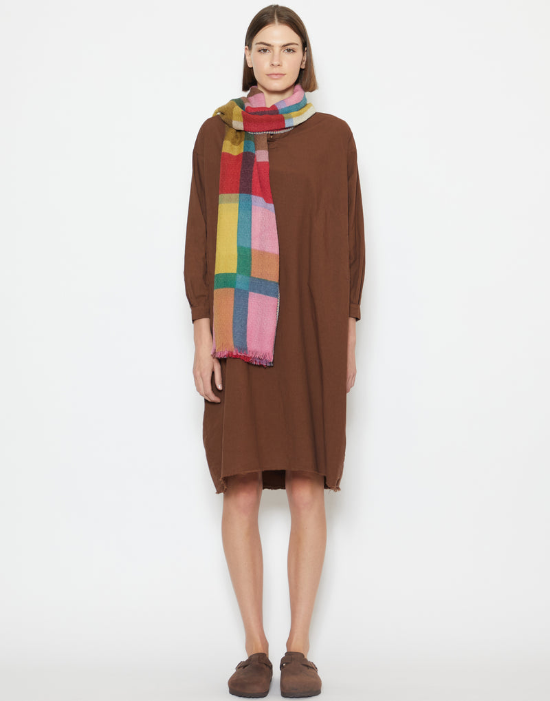 Fiesta Check Wool Stole