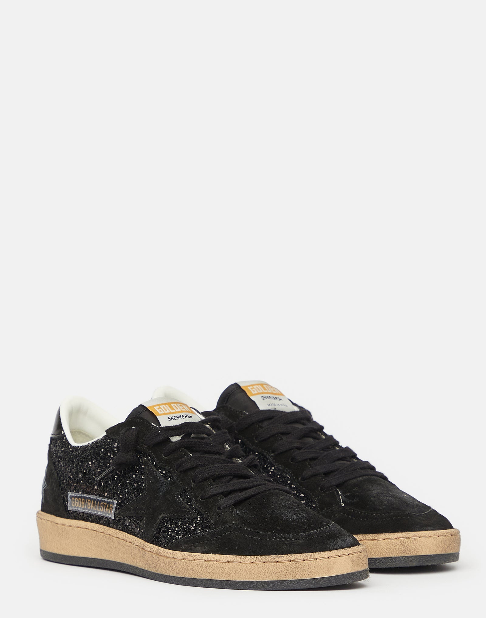 Black glitter golden goose sneakers online