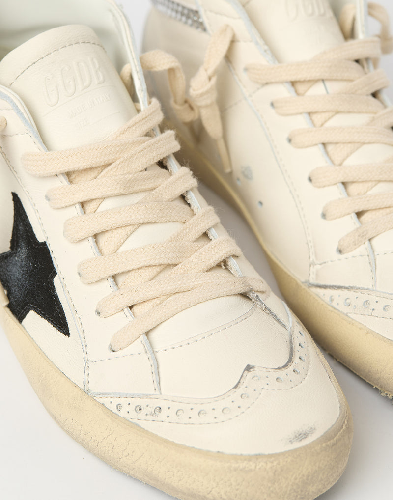 White & Swarovski® Crystal Mid Star Sneakers