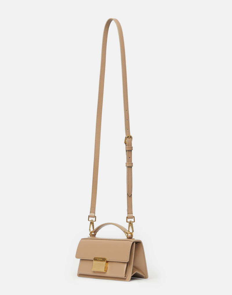 Cappuccino Leather Small Venezia Bag