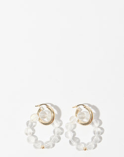 Clear Quartz & Gold Eva Earrings