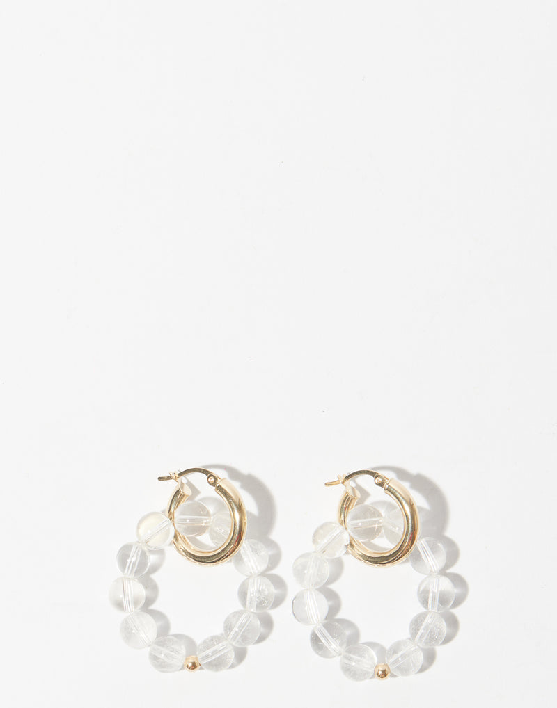 Clear Quartz & Gold Eva Earrings