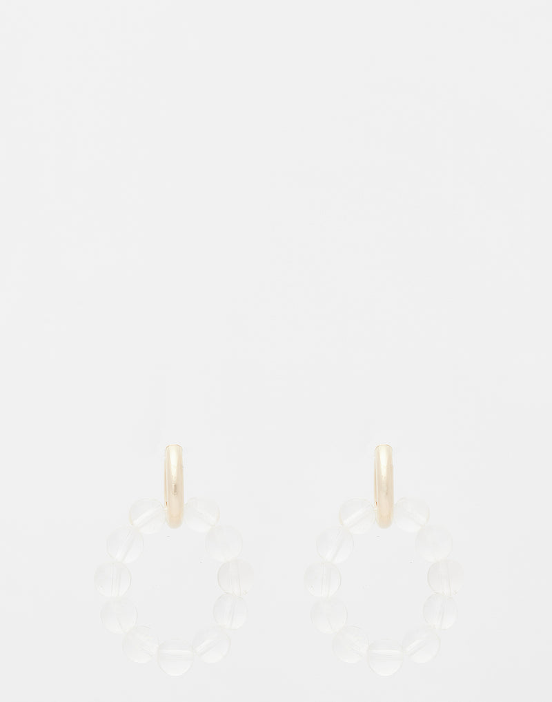 Clear Quartz & Gold Eva Earrings