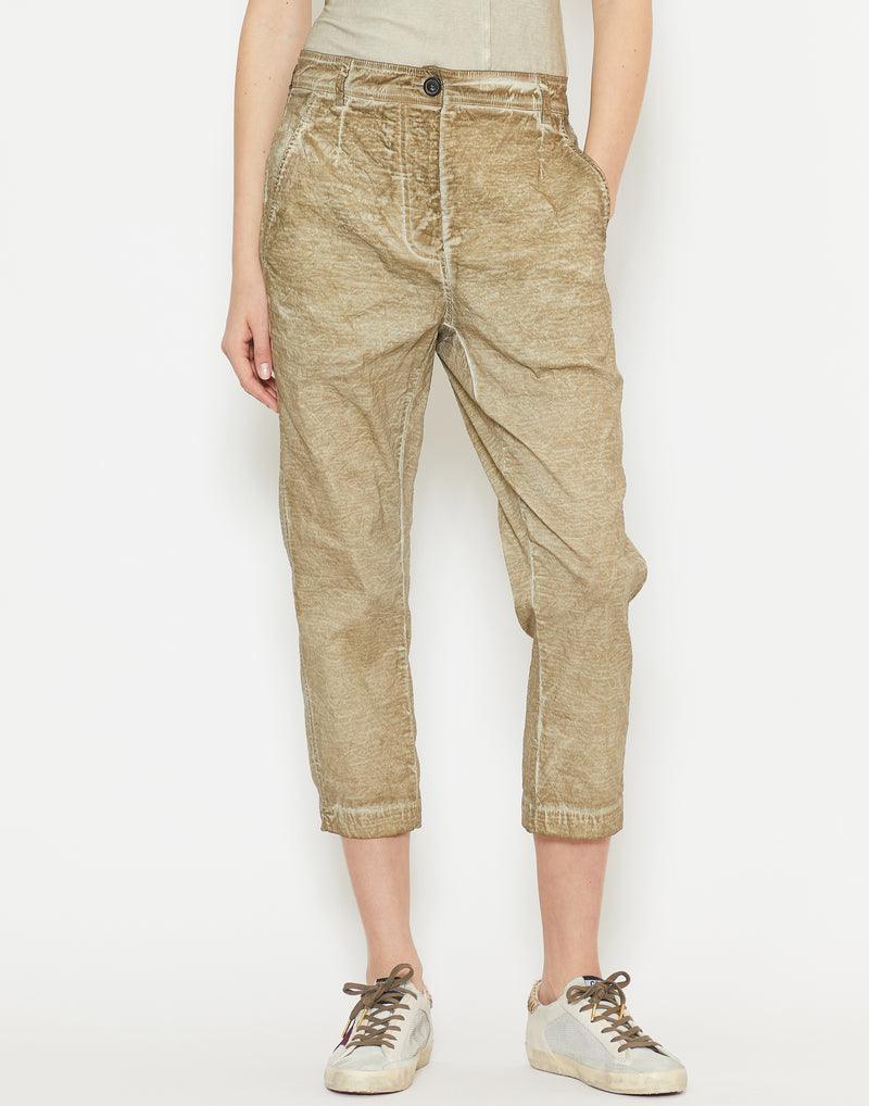 Straw Cloud Linen & Cotton Blend Pants