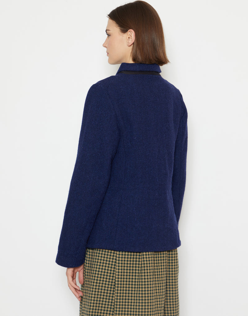 Blue Harris Tweed Wool Vitalba Jacket